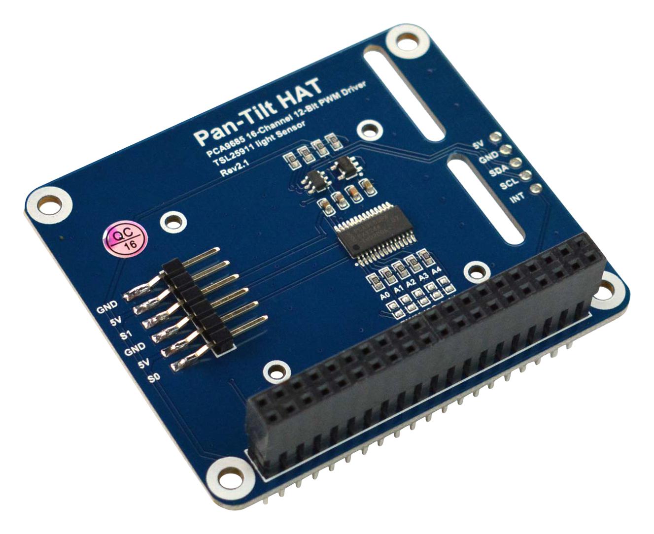 FIT0731 EMBEDDED DAUGHTER BOARD, PAN-TILT HAT DFROBOT