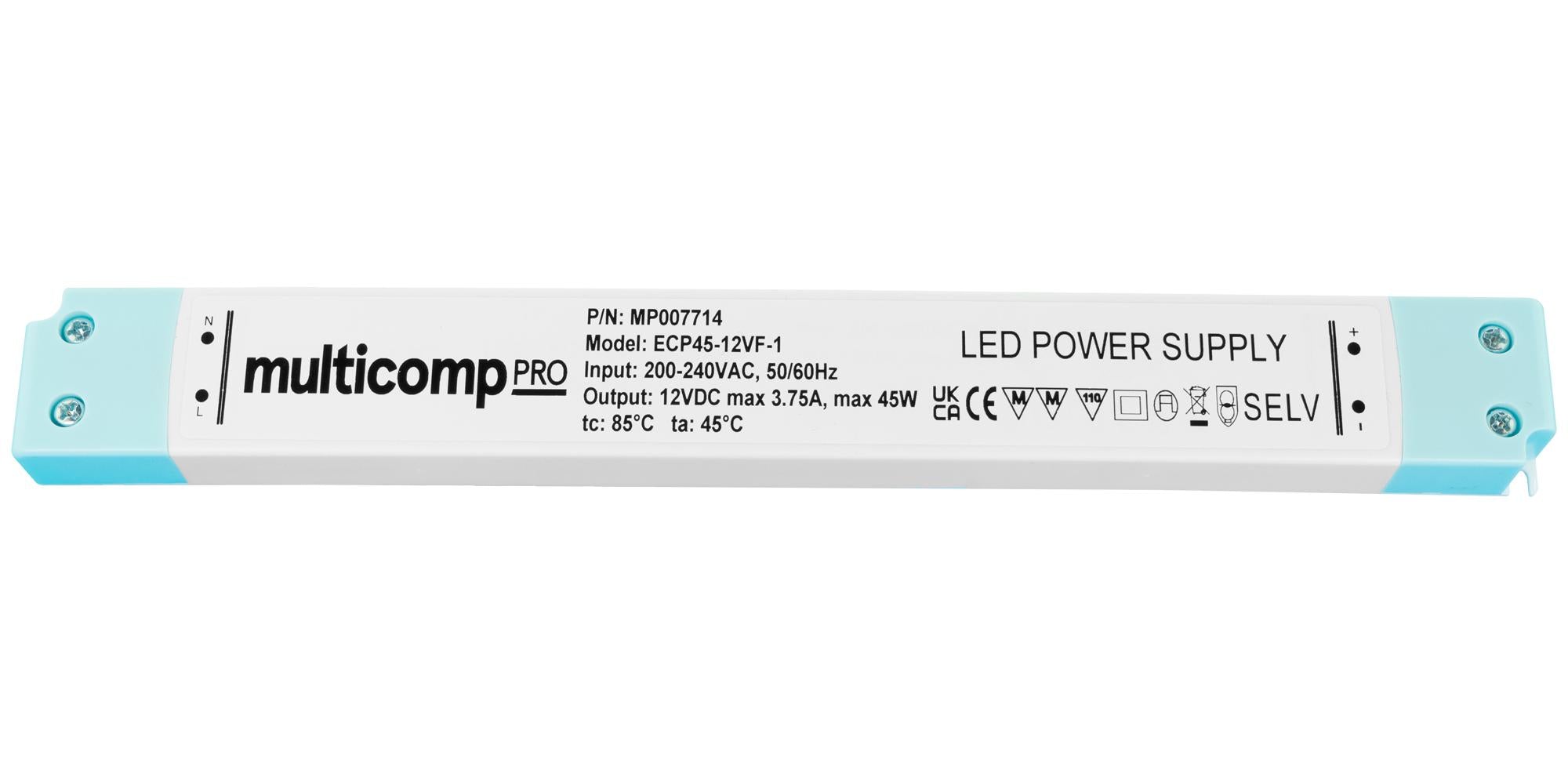 MP007715 LED DRIVER, CONSTANT VOLTAGE, 45W MULTICOMP PRO