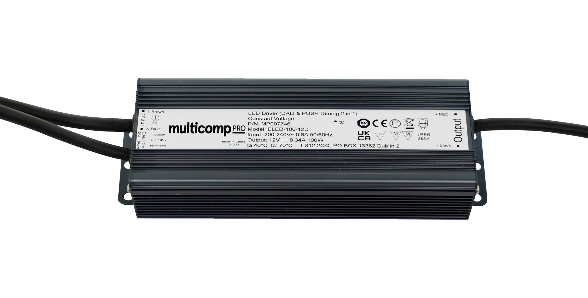 MP007747 LED DRIVER, CONSTANT VOLTAGE, 100W MULTICOMP PRO