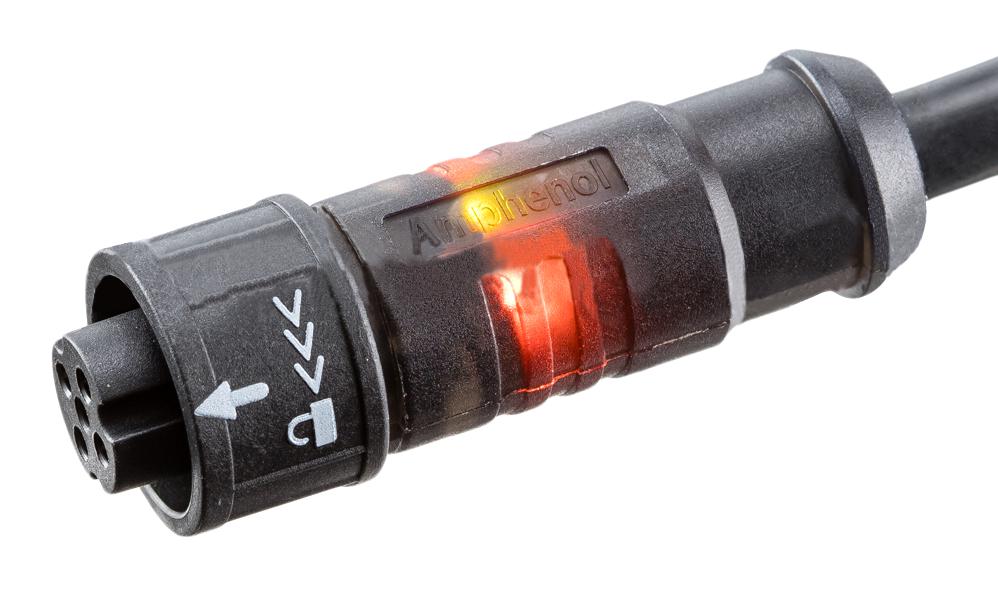 LAD-05BFFM-QL8D01 CIR CABLE, 5P RCPT-FREE END, 1M, BLK AMPHENOL LTW