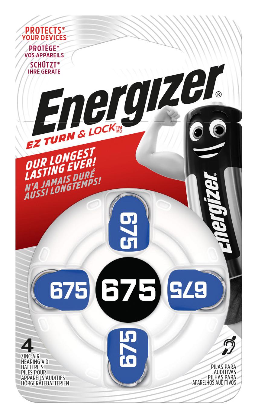 E001082206 BATTERY, A675, 1.5V, 529MAH ENERGIZER