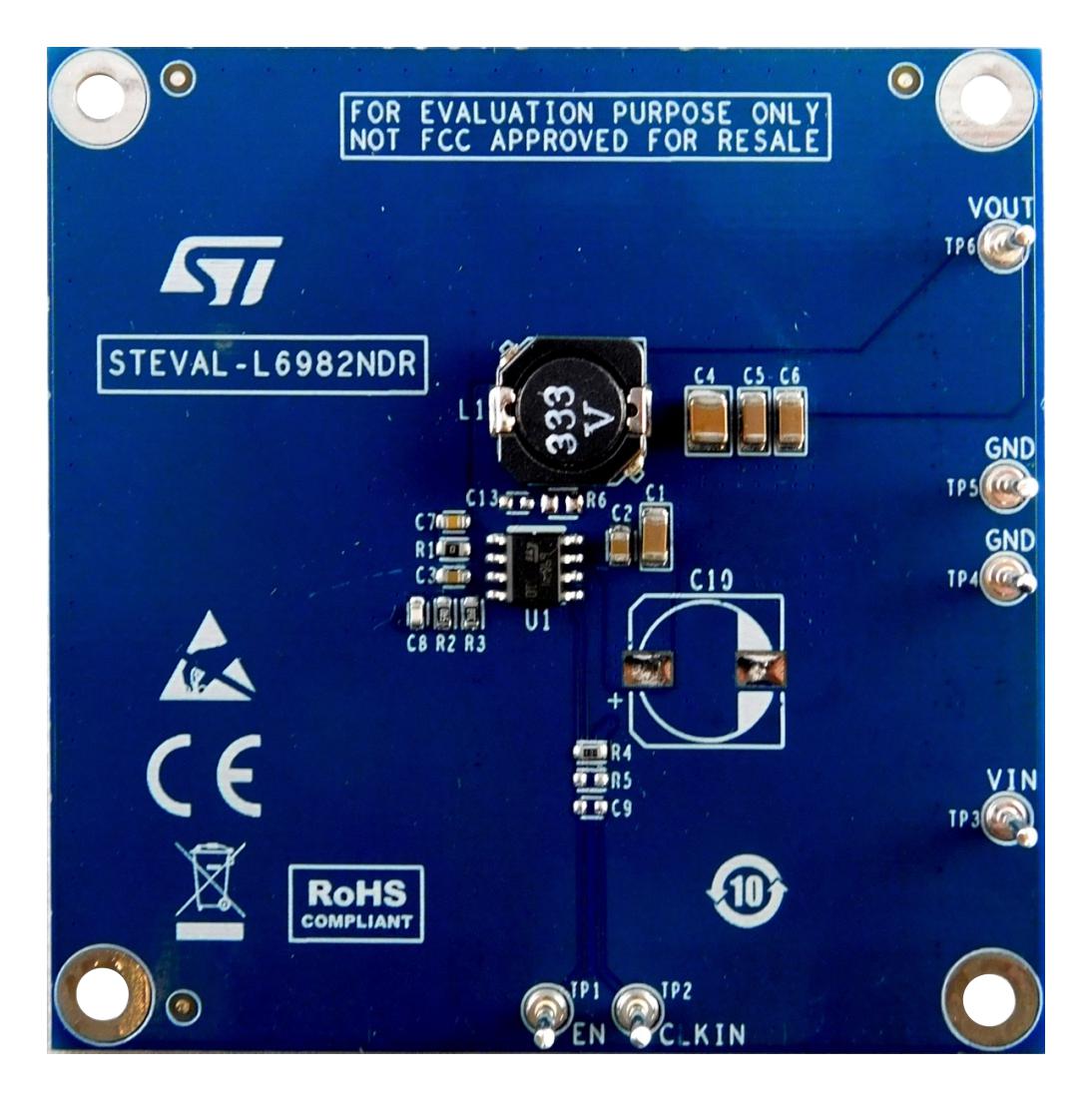 STEVAL-L6982NDR EVAL BOARD, SYN BUCK SWITCHING REGULATOR STMICROELECTRONICS