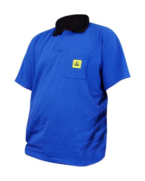 221452 CLOTH, ESD POLO SHIRT, MEDIUM, BLUE DESCO EUROPE (FORMERLY VERMASON)