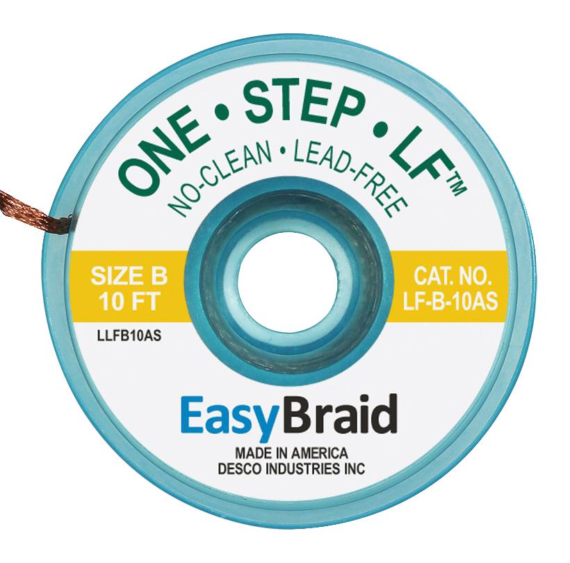 LF-B-10AS DESOLDERING BRAID, 10FT X 0.05" MENDA