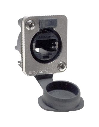 RJXS8FG6VB RJ45 CONNECTOR, JACK, 1PORT, PANEL AMPHENOL SINE/TUCHEL