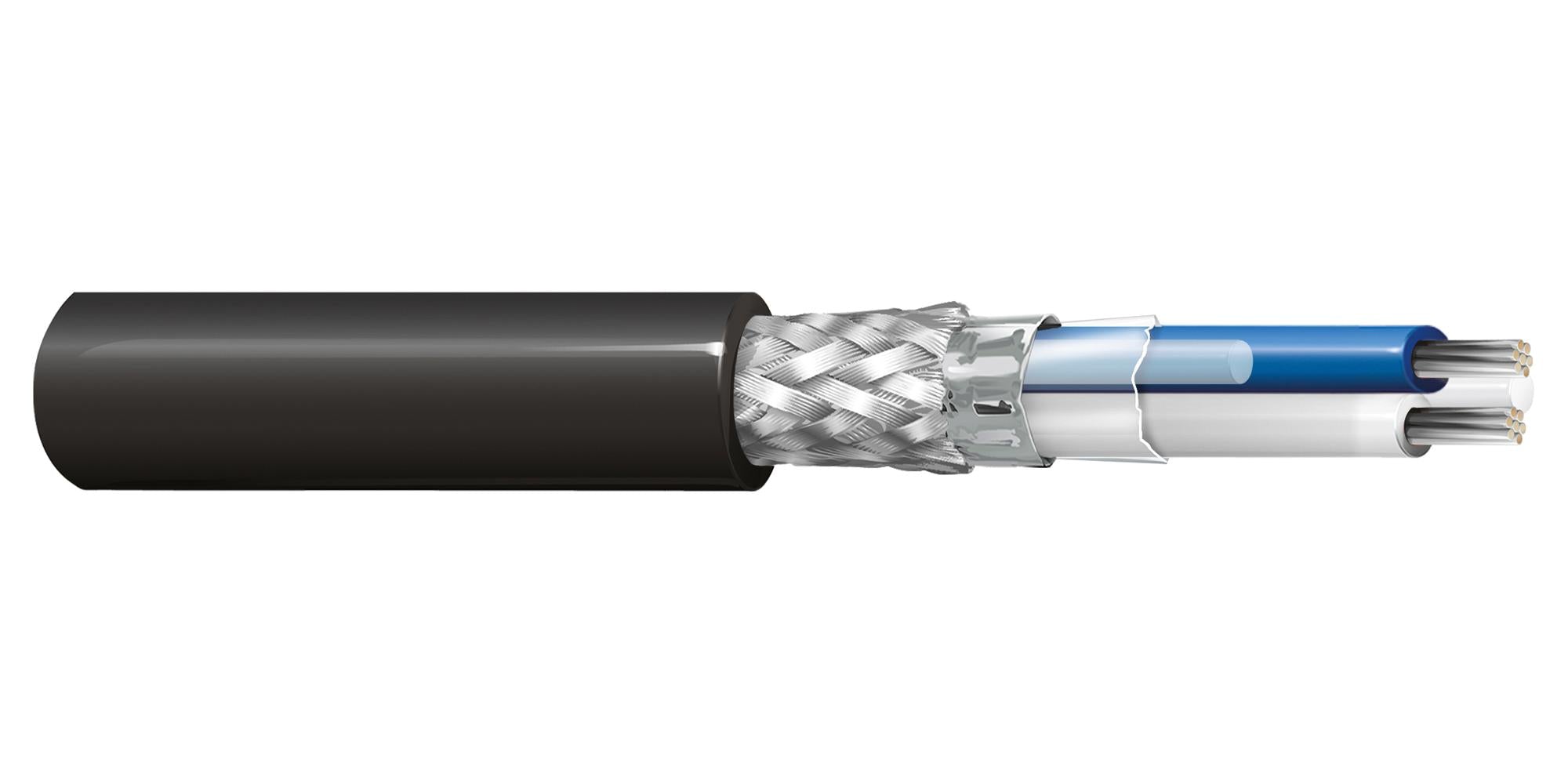 74041E-A500 CABLE, 2 CORE, 22AWG, 300V, 500M, BLACK BELDEN