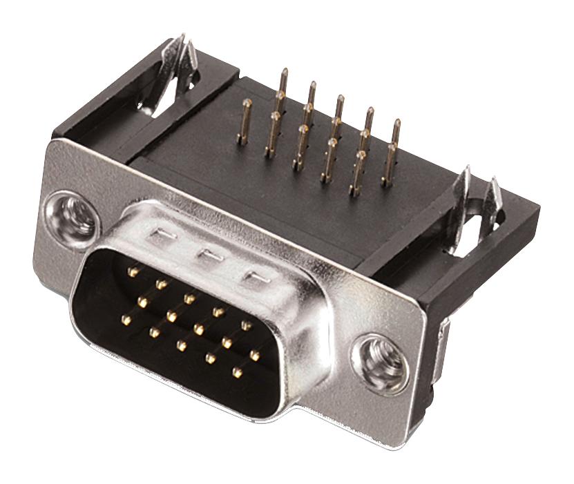 618015325323 HD-D SUB CONN, R/A PLUG, 15POS, DE, SLDR WURTH ELEKTRONIK