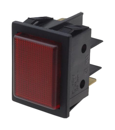 MP008568 NEON INDICATOR, RED, RECTANGULAR, 250VAC MULTICOMP PRO