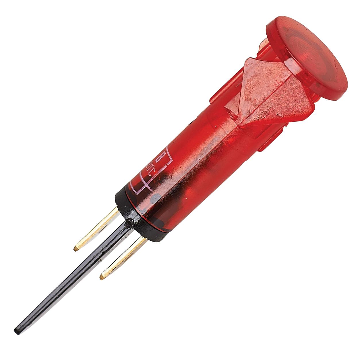 MP008571 NEON INDICATOR, RED, 10MM, DOME, 250VAC MULTICOMP PRO