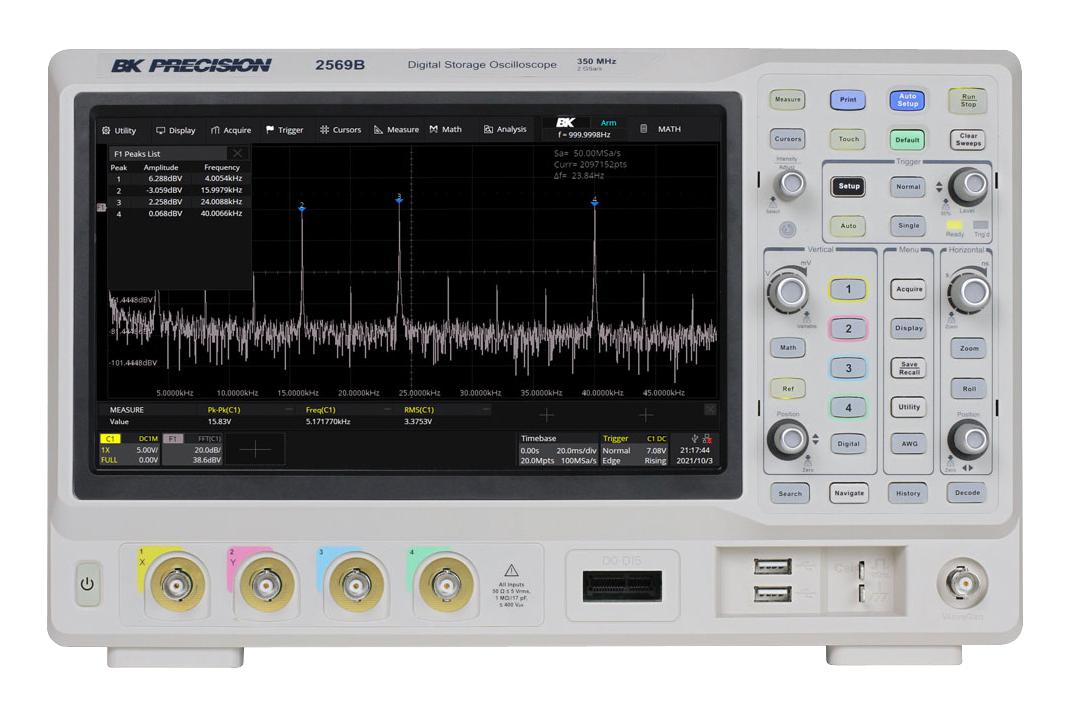 BK2569B-MSO OSCILLOSCOPE, 350MHZ, TFT LCD COLOR B&K PRECISION