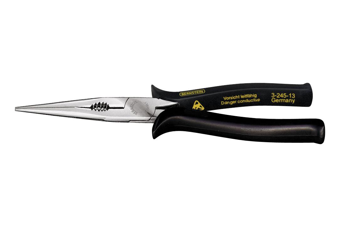 3-245-13 PLIER, SNIPE NOSE, ESD-SAFE BERNSTEIN WERKZEUGFABRIK