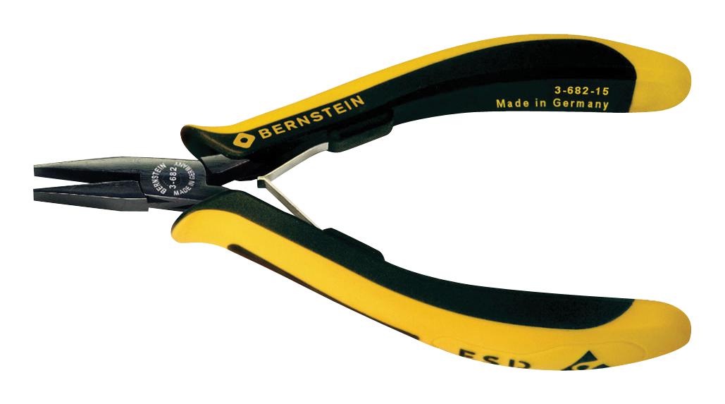 3-682-15 PLIER, FLAT NOSE, ESD-SAFE BERNSTEIN WERKZEUGFABRIK