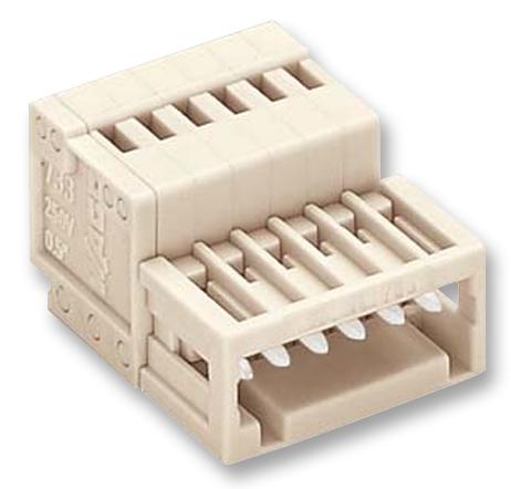 733-206. PLUG, STRAIGHT, 6WAY WAGO