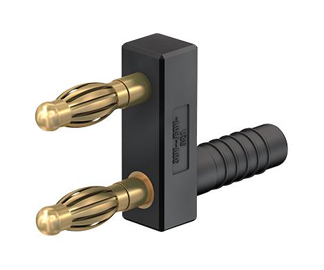 20.1020-21 PLUG, 4MM, LINK, GOLD, 14MM PITCH, PK2 STAUBLI