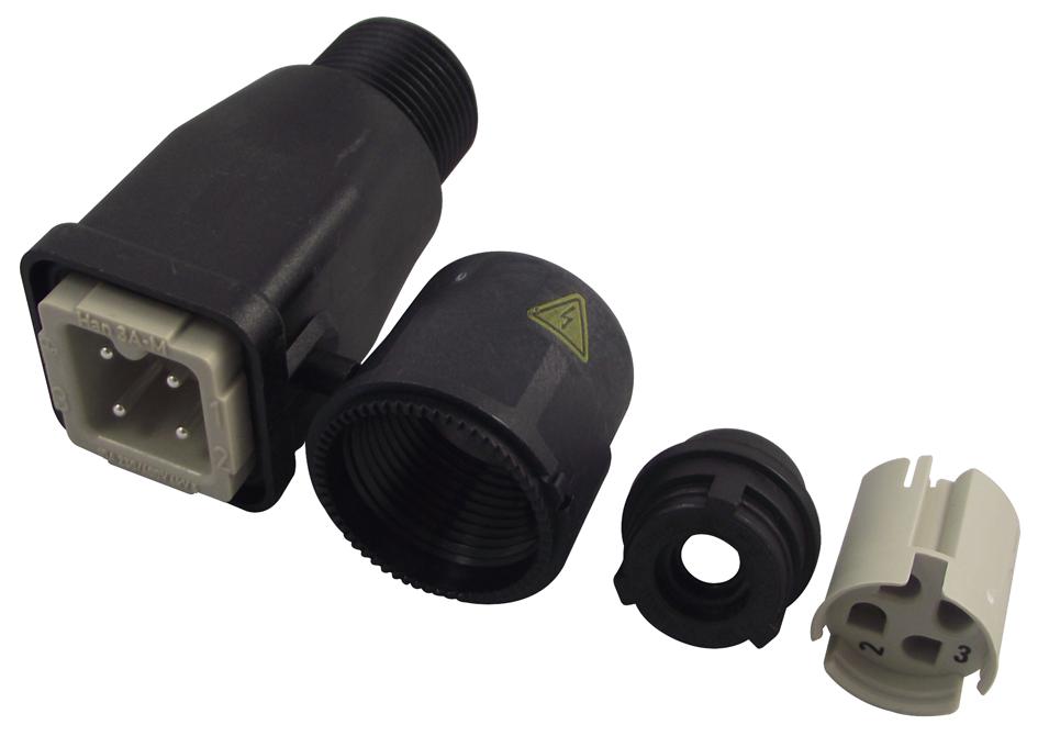 09 20 003 0440 CONNECTOR, HARAX, MALE, 3+E HARTING