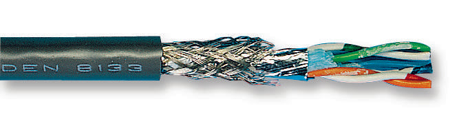 8132 060500 SHLD CABLE, 2PAIR, 28AWG, GREY, 152M BELDEN