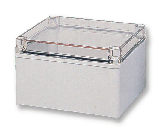 PC B 65 T ENCLOSURE BOX, POLYCARBONATE, IP67, CLEAR LID FIBOX
