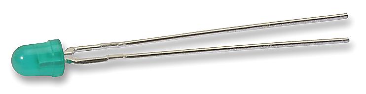 HLMP-1640 LED, 3MM, GREEN, 1.6MCD, 585NM BROADCOM