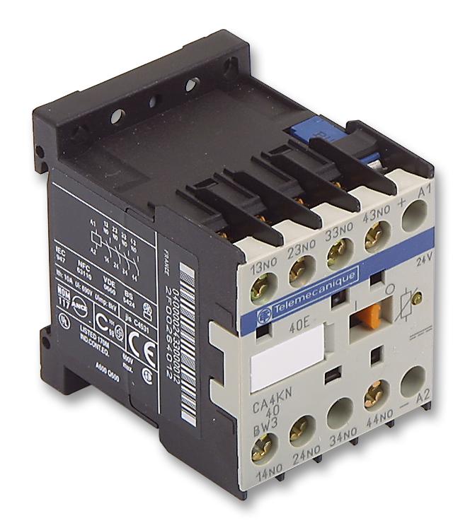 CA3KN40BD RELAY, CONTROL, 4N/O, 24V SCHNEIDER ELECTRIC