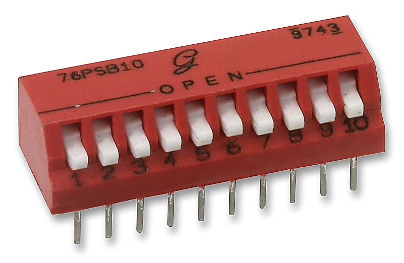 76PSB10T SWITCH, DIL, LEVER, 10WAY GRAYHILL