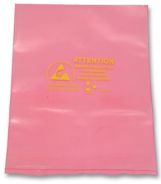 001-0041 PINK ANTISTATIC BAG, 914.4MM X 1.22MM MULTICOMP