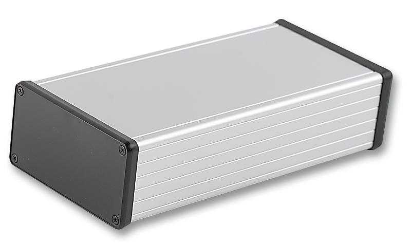 1455N2202 ENCLOSURE, CLEAR, BLACK END PLATE HAMMOND