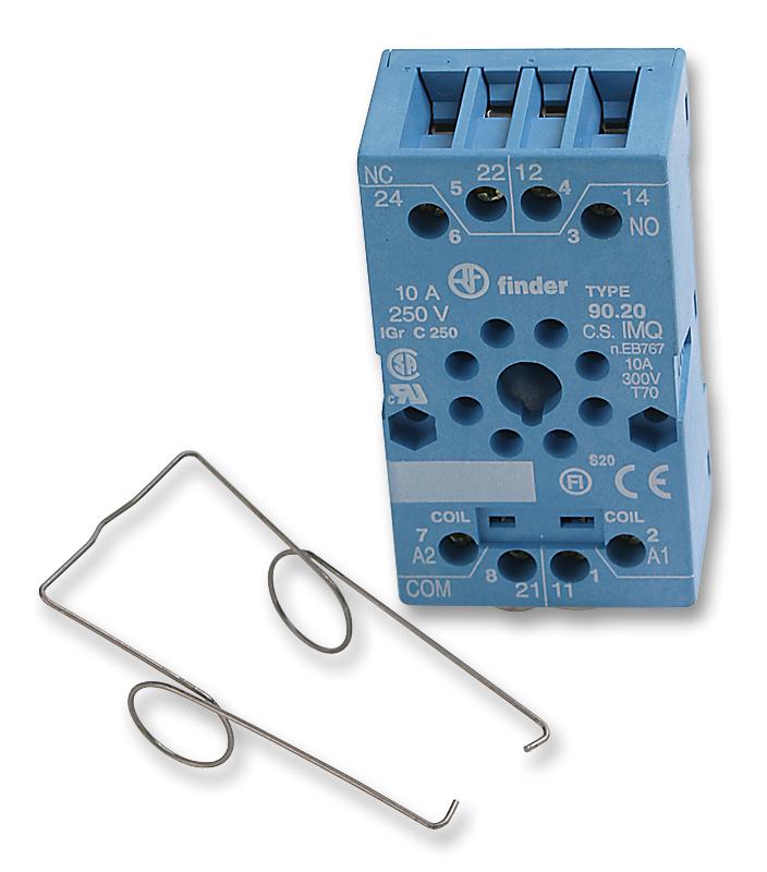 90.20SMA SOCKET, DIN/SURFACE, 8 PIN, RELAY FINDER