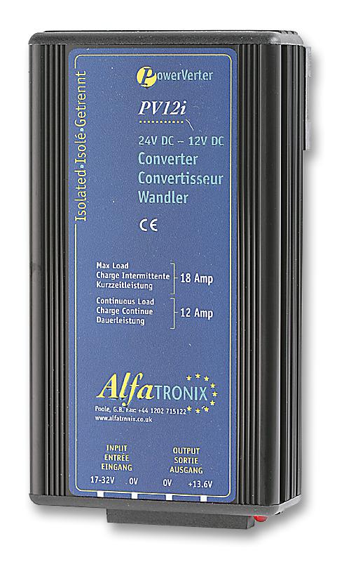 PV12I CONVERTER, DC/DC, 24/12V, 12A ALFATRONIX