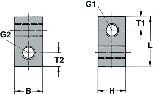 05.60.125 CUBE STANDOFF, THREADED, 2XM2.5 ETTINGER