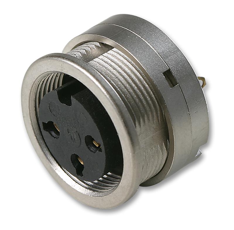 0304 03 SOCKET, PANEL MOUNT, 3WAY LUMBERG