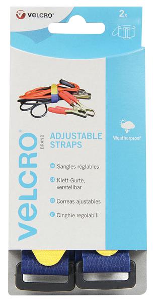 60327 ADJUSTABLE STRAPS, 25X920MM BLUE (PK=2) VELCRO