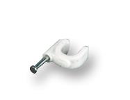 NC-0607 WHITE CABLE CLIP, POLYETHYLENE, 7MM, WHITE PRO POWER
