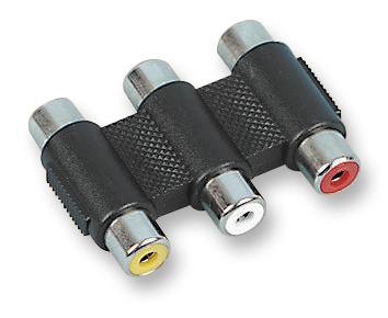 PSG01891 PHONO / RCA COUPLER, 3X SKT TO SKT PRO SIGNAL