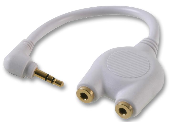 NLWT-500 LEAD, 3.5MM TO 2X 3.5MM FEM, 0.1M, WH PRO SIGNAL