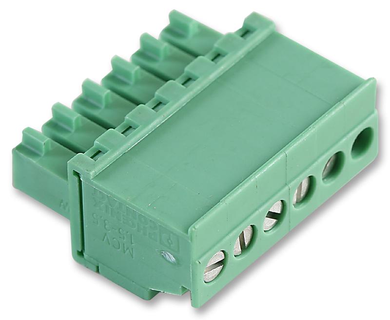 MCVW 1,5/6-ST-3,5 TERMINAL BLOCK, PLUGGABLE, 6POS, 16AWG PHOENIX CONTACT