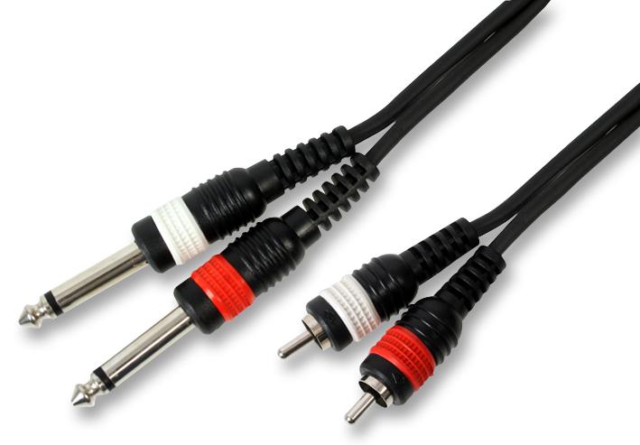 PLS00252 CABLE ASSY, MONO PLUG X 2-RCA PLUG, 3M PULSE