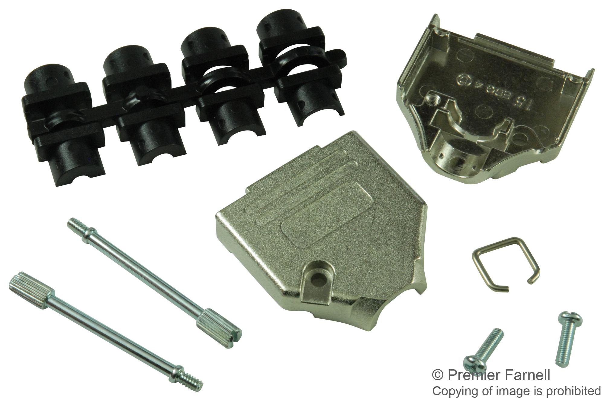 MHDTZK-15-K D SUB BACKSHELL, D, DIECAST, 15WAY MH CONNECTORS