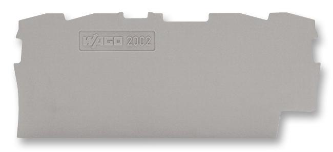 2002-1491 END & INTERMEDIATE PLATE, GREY WAGO