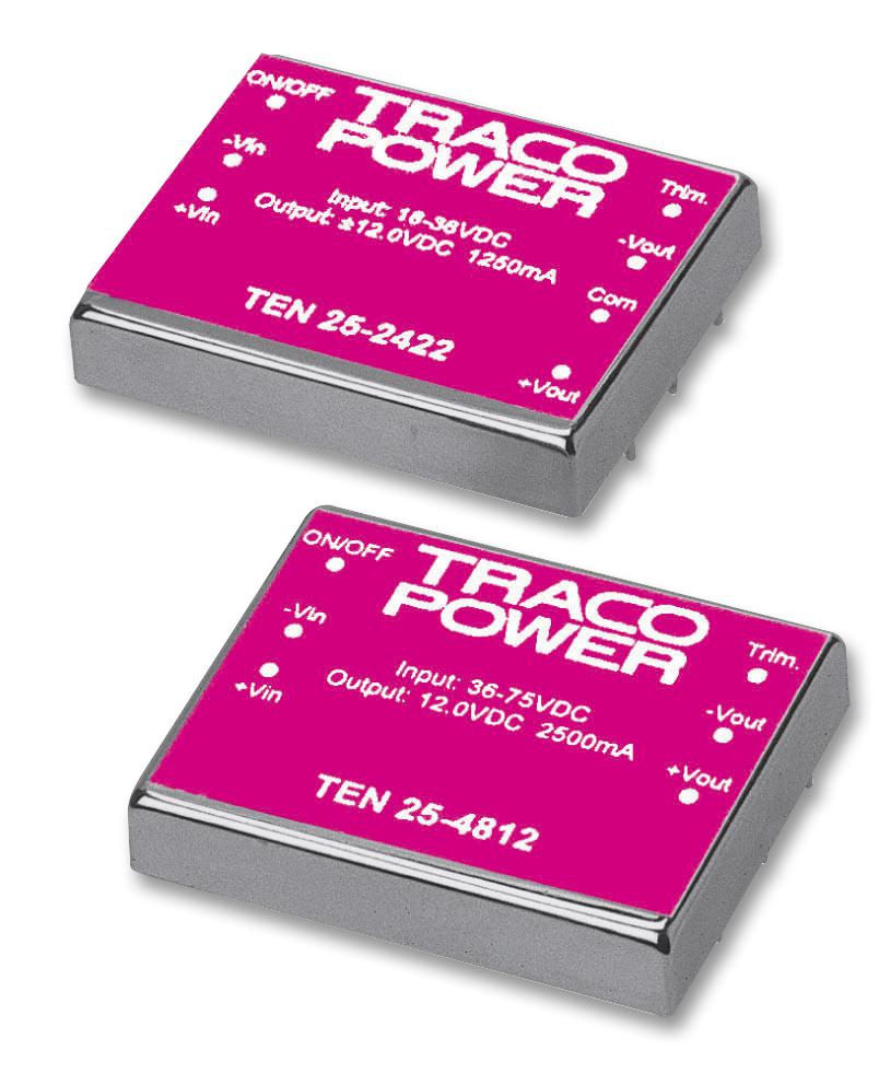 TEN 25-1211 CONVERTER, DC/DC, 25W, 5V TRACO POWER