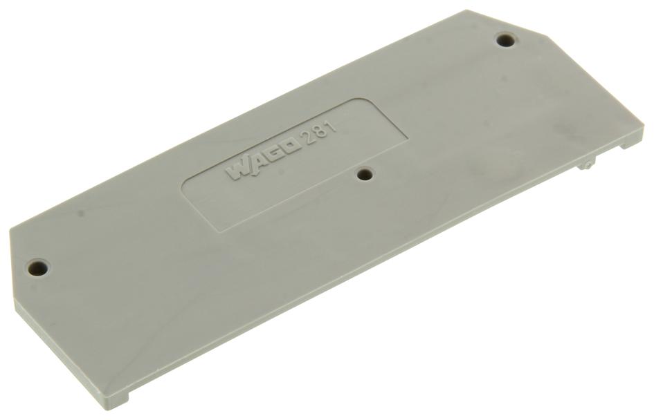 281-324 ENDPLATE, GREY, 2.5MM WIDE WAGO