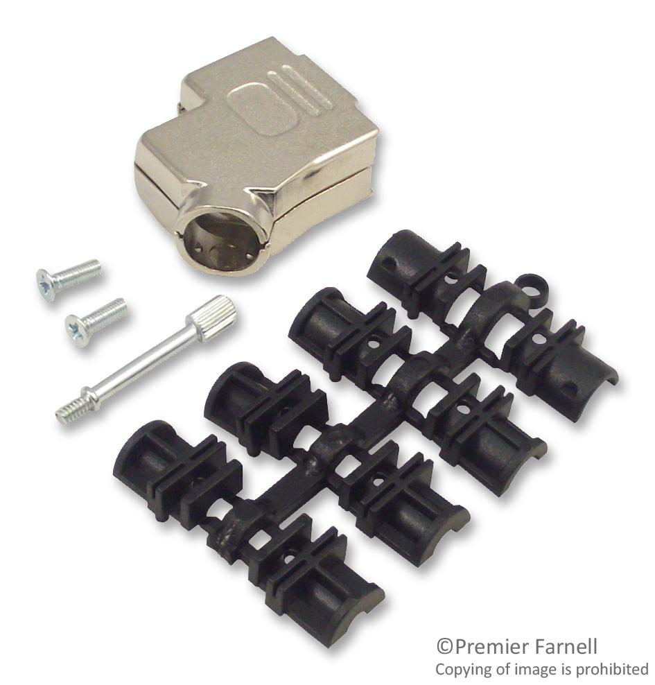 MHD45ZK-9-K BACKSHELL, D, NICKEL, 45DG, 9WAY MH CONNECTORS