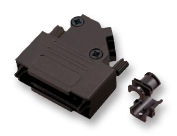 MHD45ZK-37-BK-K BACKSHELL, D, BLACK, 45DG, 37WAY MH CONNECTORS