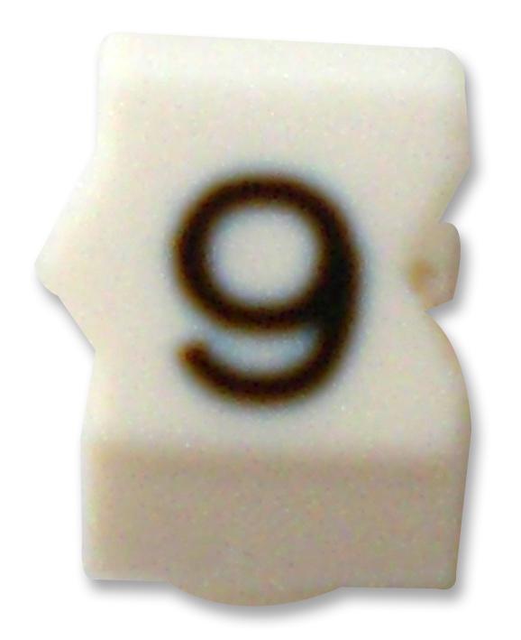 STD06W-9 CABLE MARKER, E, SIZE6, 9, PK30 RAYCHEM - TE CONNECTIVITY
