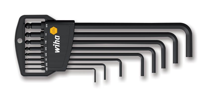 369HZ8 BALL END HEX L-KEY SET, INCH, 8-PC WIHA