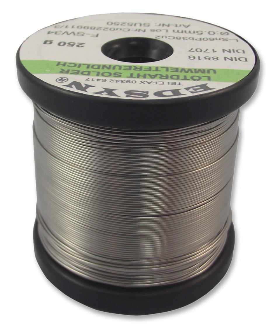 SU5250 SOLDER WIRE, FSW34, 0.5MM, 250G EDSYN