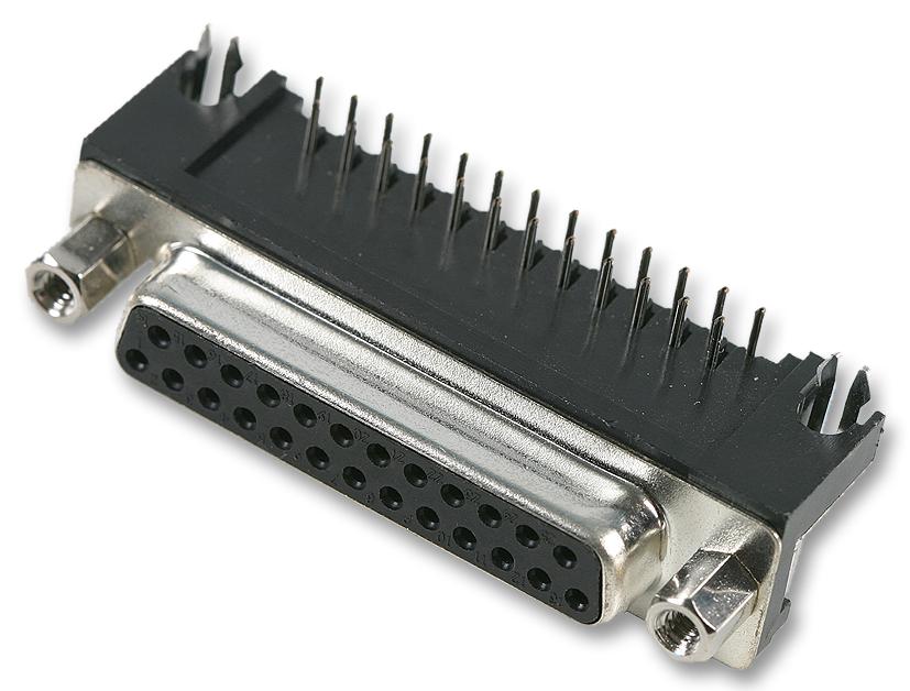 2301846-1 D-SUB CONN, RCPT, 25POS, THROUGH HOLE TE CONNECTIVITY