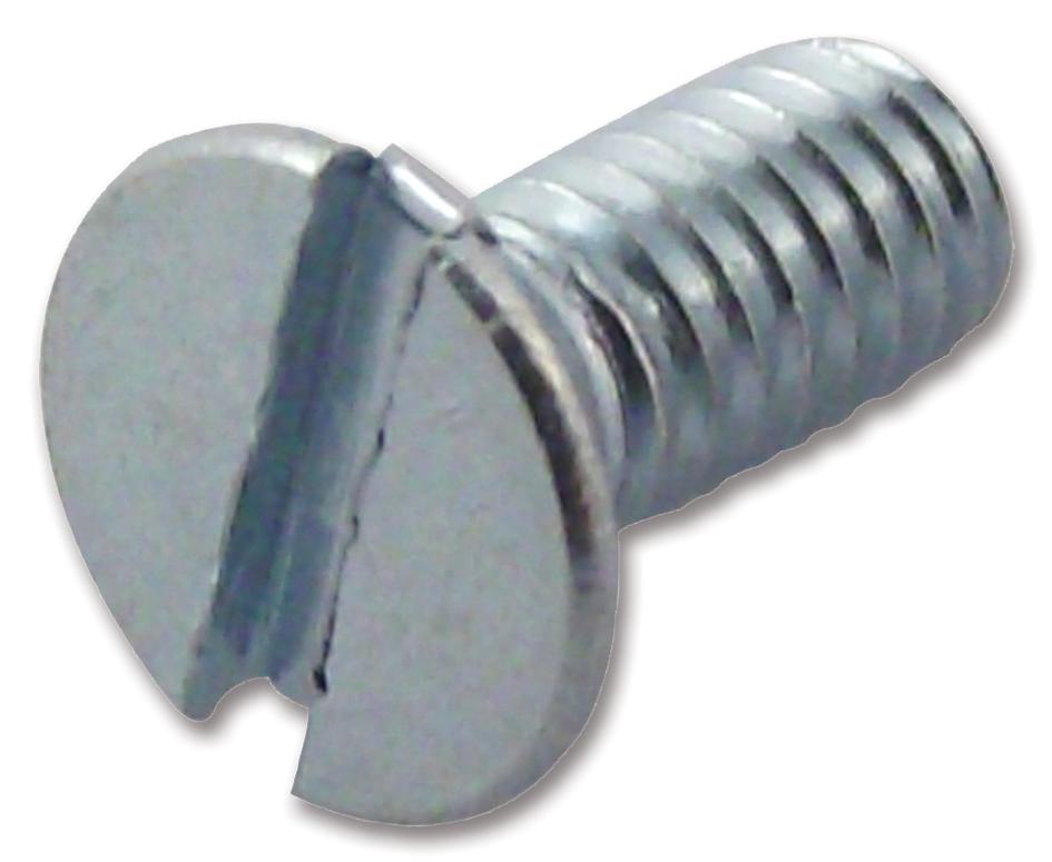 M4 25 KSSTMC Z100 SCREW, SLT, CSK, STEEL, BZP, M4X25,PK100 TR FASTENINGS