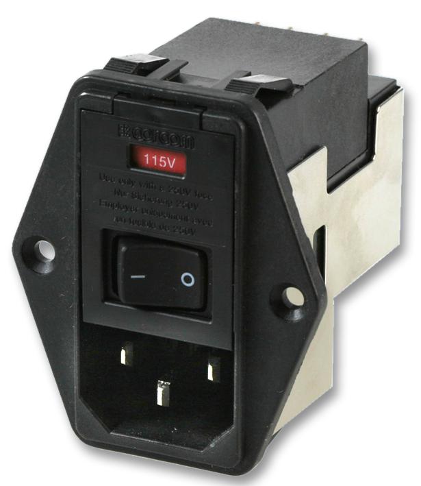 PE0SXDS3A FILTER, INLET, IEC, 3A CORCOM - TE CONNECTIVITY