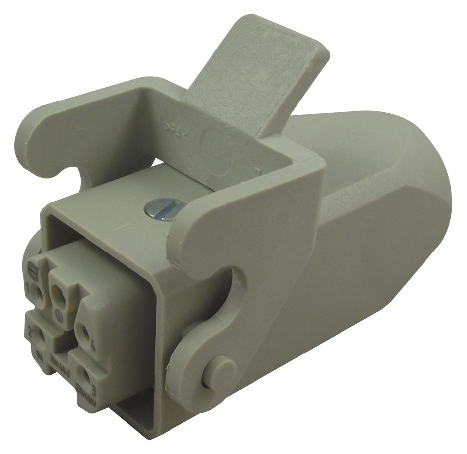 66 30 226 001000 HOOD + FEMALE INSERT, IN-LINE, 4A HARTING