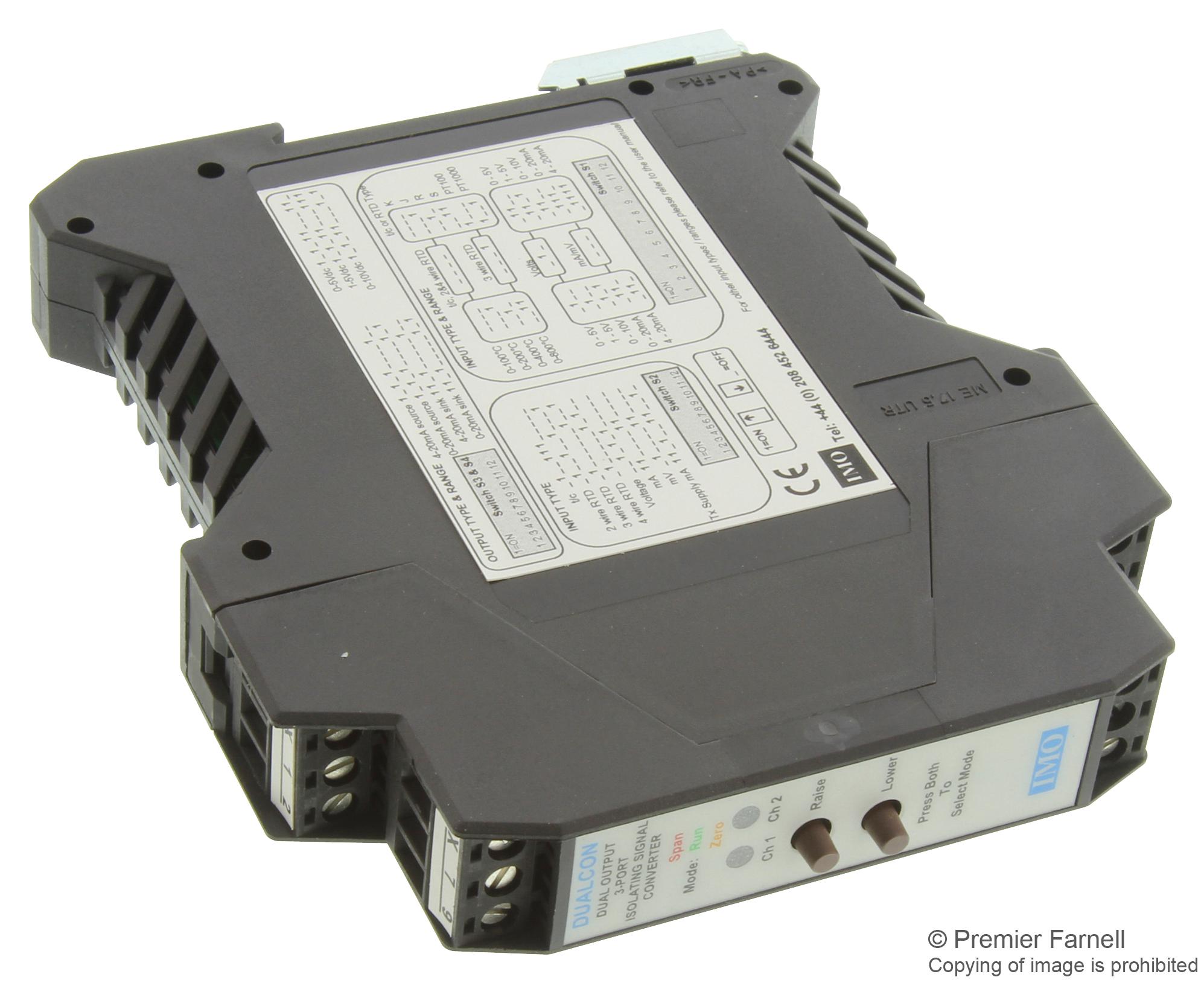 DUALCON-6 CONVERTER, ISOLATING SIGNAL IMO PRECISION CONTROLS